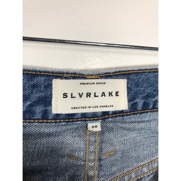 SLVRLAKE Jeans Women's Blue Road To Nowhere Dakota Medium Wash Straight Leg 30 - Picture 6 of 12